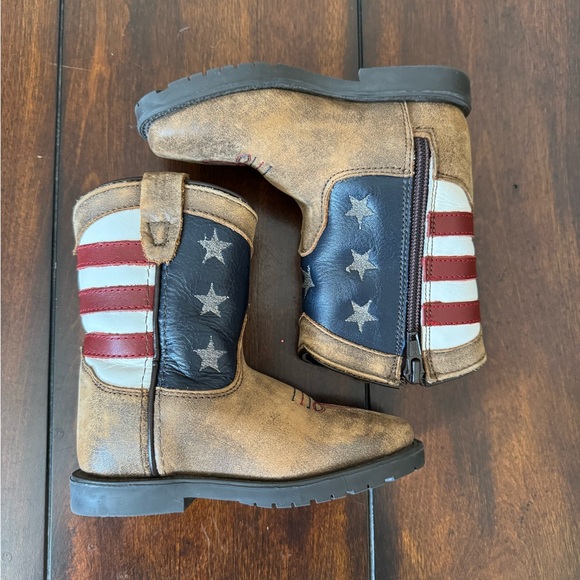 Cody James Boys USA Flag Boots Broad Square Toe 8 (toddler) - Picture 2 of 8